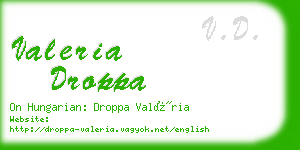 valeria droppa business card